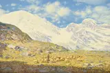 Il Monte Rosa dalle Alpi Di Macugnaga by Carlo Costantino Tagliabue, huile sur panneau, sold Jun 2025