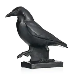 Robert Hainard, Corbeau, 1993, sculpture en bronze à patine noire