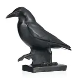 Robert Hainard, Corbeau, 1993, sculpture en bronze à patine noire