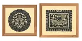 Monique Boillat, Scènes de poya, suite de 2 découpages collés sur papier