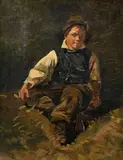 Rafael Ritz, Jeune Valaisan, huile sur toile
