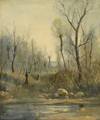 Pierre Pignolat, Premier printemps, huile sur toile