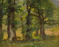 Barthélemy Menn, Sous-bois, huile sur toile