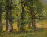 Barthélemy Menn, Sous-bois, huile sur toile