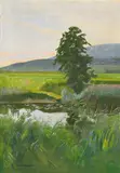 Gustave Jeanneret, Bord de la Thielle, 1900, huile sur toile