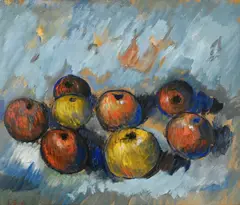 Émile Schuffenecker, Nature morte aux pommes, 1908, huile sur carton