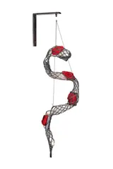 Tunga, Steel pod #6, 2011, sculpture en éponges naturelles teintées, ferrite et acier