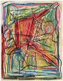 Jean Paul Riopelle, Composition, 1971, pastel sur papier