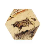 Taureau by Pablo Picasso, tomette hexagonale en terre cuite peinte, sold Jun 2025