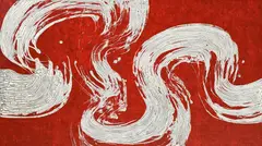 Fabienne Verdier, Méandre, 2015, acrylique sur toile fixée sur panneau en bois