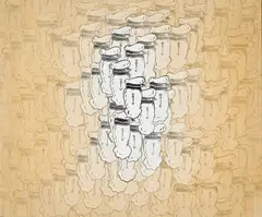 Mark Dean Veca, Popeye's arms, 1992, technique mixte sur toile