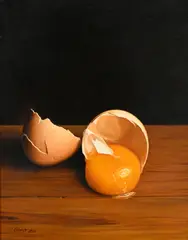 Oberto, Jaune d'oeuf, 1977, huile sur toile signée et datée