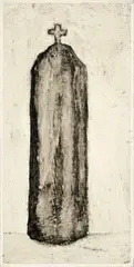 Loic Le Groumellec, Mégalithe, 1990, laque sur toile