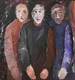 Juan Martinez, Trabajadores, 1980, acrylique sur papier