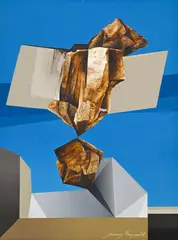 Juarez Magno, O Monolito, 1978, huile sur panneau