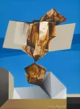 Juarez Magno, O Monolito, 1978, huile sur panneau