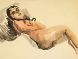 Jacob Epstein, Sunita, aquarelle sur papier