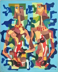 Cundo Bermúdez, Composition ,1954, huile sur toile