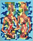 Cundo Bermúdez, Composition ,1954, huile sur toile