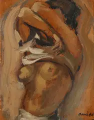 Emmanuel Mané-Katz, Nu, huile sur isorel