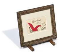 Mes bons voeux by Georges Braque, 1958, aquarelle et encre sur papier, sold Mar 2025