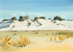 Ellis Zbinden, Dunes, 1980, aquarelle sur papier