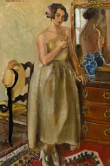 Benjamin Vautier, Jeune femme dans un intérieur, 1925, huile sur toile