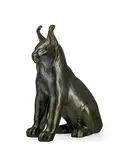Robert Hainard, Lynx, sculpture en bronze
