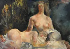 Rodolphe-Théophile Bosshard, Les deux sœurs, 1941, huile sur toile