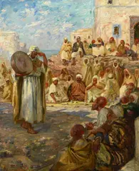 Alphonse-Léon Germain-Thill, L'assemblée, 1906, huile sur toile