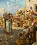 Alphonse-Léon Germain-Thill, L'assemblée, 1906, huile sur toile