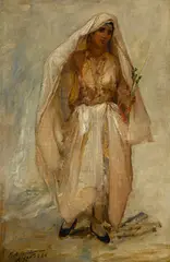 Frederick Arthur Bridgman, Jeune Algérienne, 1886, huile sur toile