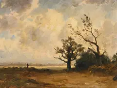 Alphonse Stengelin, Paysage, huile sur panneau