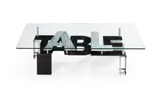 Stéphane Cipre, Table, 2007, sculpture en métal et verre