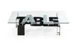Stéphane Cipre, Table, 2007, sculpture en métal et verre