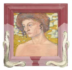Albert Schmidt, Portrait d'une jeune femme, huile sur toile