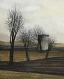 Jacques Deperthes, Paysage, huile sur toile