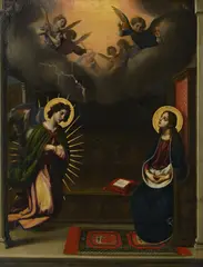 L'Annonciation by Francesco Curradi, huile sur toile, sold Dec 2024