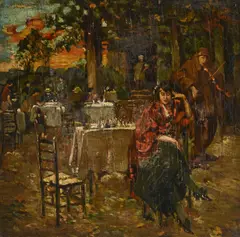 Pietro Scoppetta, Osteria "Scarpone", huile sur panneau