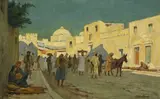 Róbert Nádler, Kairovan, huile sur toile marouflée sur carton