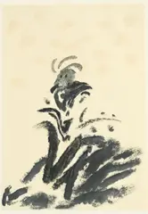 Gianni Dessì, Composition, 1980, huile sur papier Japon