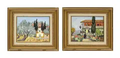 Yves Brayer, Chapelle dans les oliviers, 1975, huiles sur toile