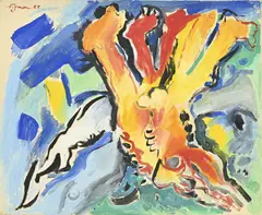 Édouard Pignon, Le bouquet de pieds, 1965, huile sur toile