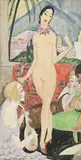 Gerda Wegner, Danseuse et musiciennes, c. 1925, aquarelle et gouache sur papier