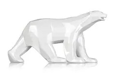 Richard Orlinski, Ours polaire de Pompon blanc, sculpture en résine