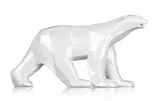 Richard Orlinski, Ours polaire de Pompon blanc, sculpture en résine