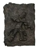 Emmanuel Mané-Katz, Violoniste, sculpture en bas relief en bronze