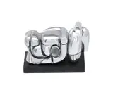 Miguel Ortiz Berrocal, Mini Maria, 1968-1969, nickel-plated Zamak, moonstone, acrylic