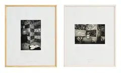 Gérald Minkoff, Juliet Man Ray devant le paravent des 28 mois, 1979, 2 épreuves gélatino-argentique