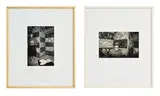 Gérald Minkoff, Juliet Man Ray devant le paravent des 28 mois, 1979, 2 épreuves gélatino-argentique
